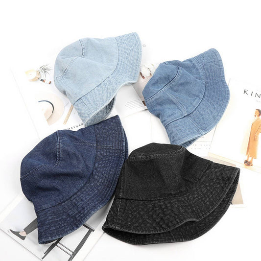 CWAH1523_SOLID COLOR VINTAGE SHADE DENIM BUCKET HAT