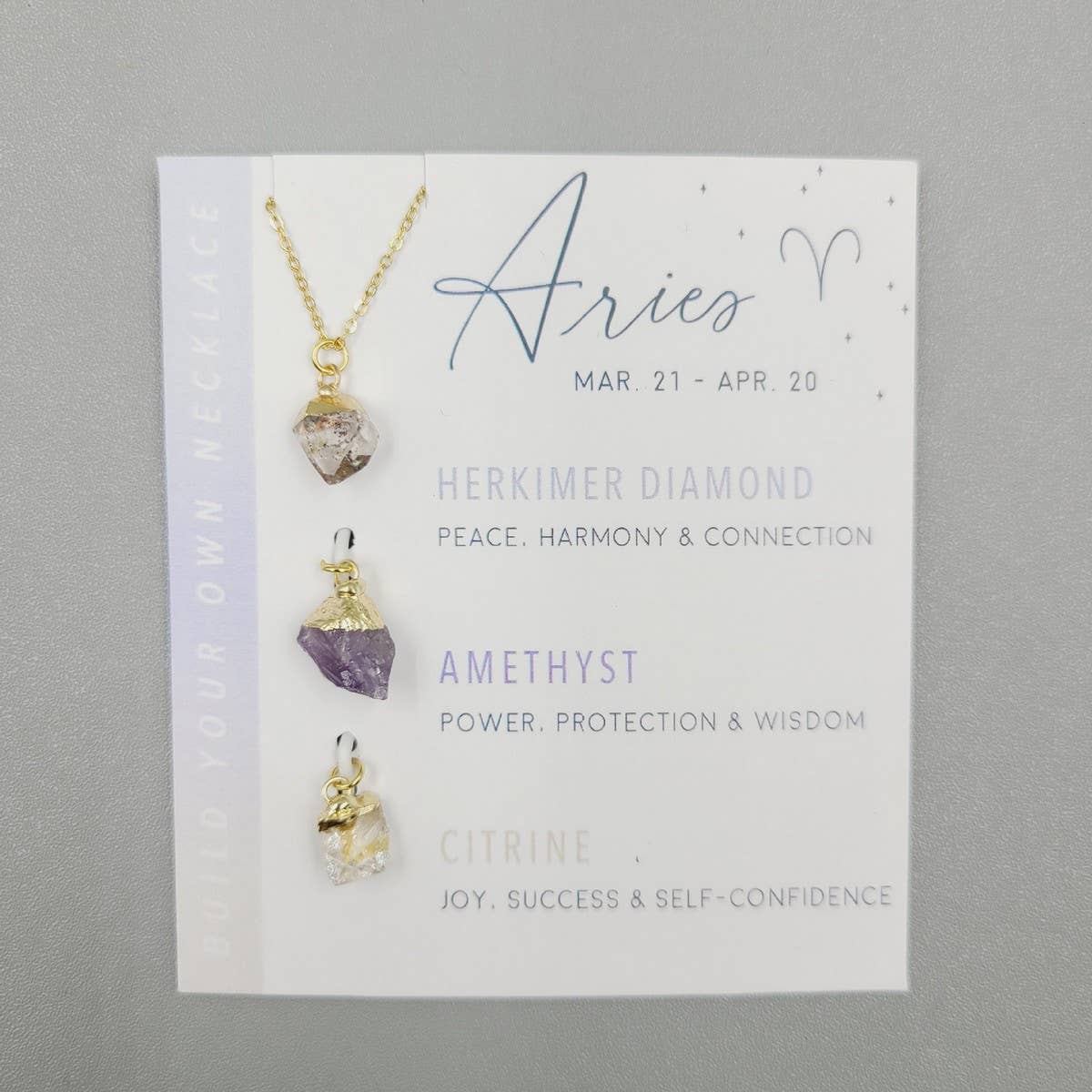TWELVE CONSTELLATIONS NATURAL STONE NECKLACE