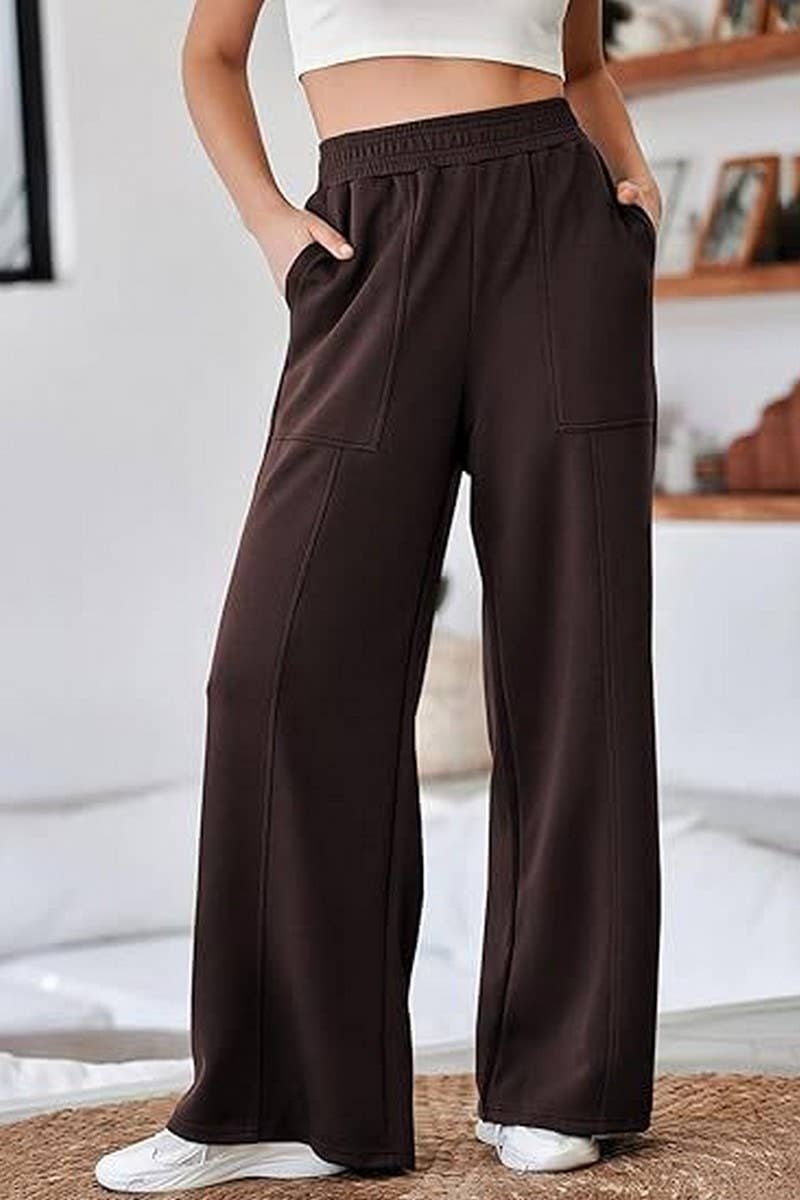 CWBLP1858_CASUAL HIGH WAIST LOOSE CASUAL WIDE LEG TROUSERS