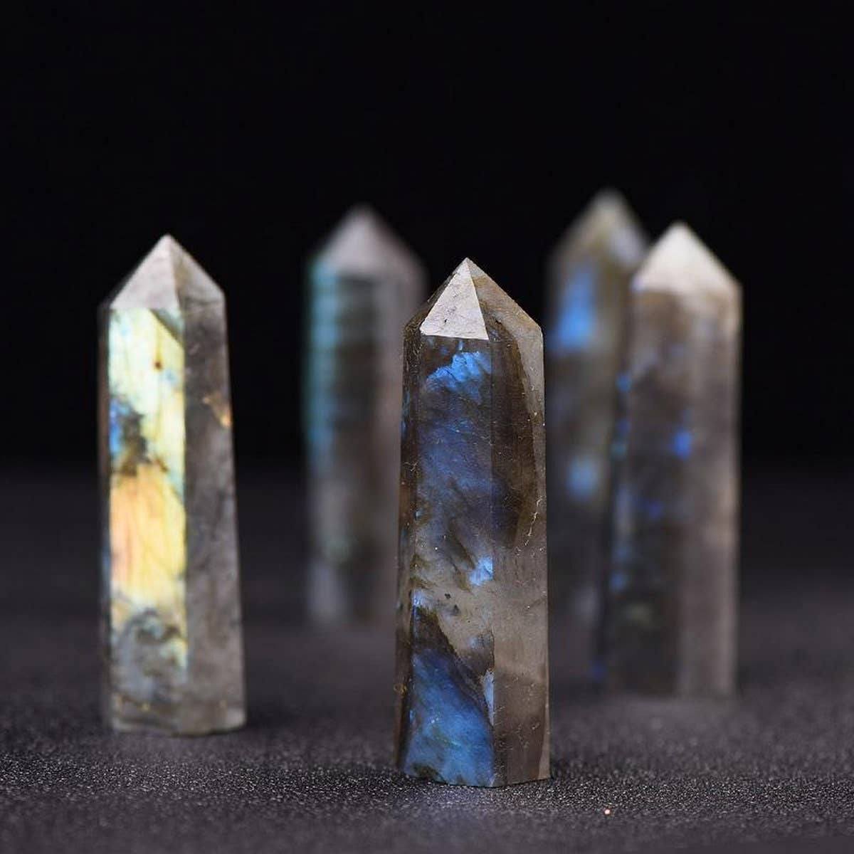 Moonstone Crystal Hex Facet Wand