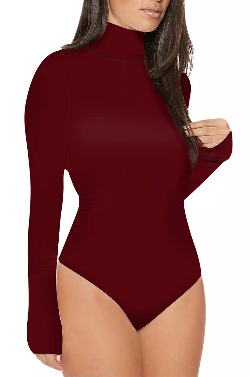 CWSJS1544_TEMPERAMENT HIGH COLLAR JUMPSUIT