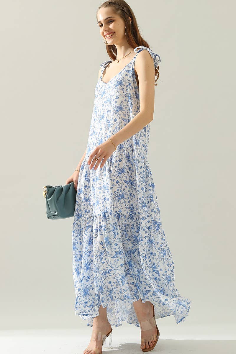 CWDMD826_STRAP TIE SLEEVELESS DRESS WITH TRIM TAPE AT HEM