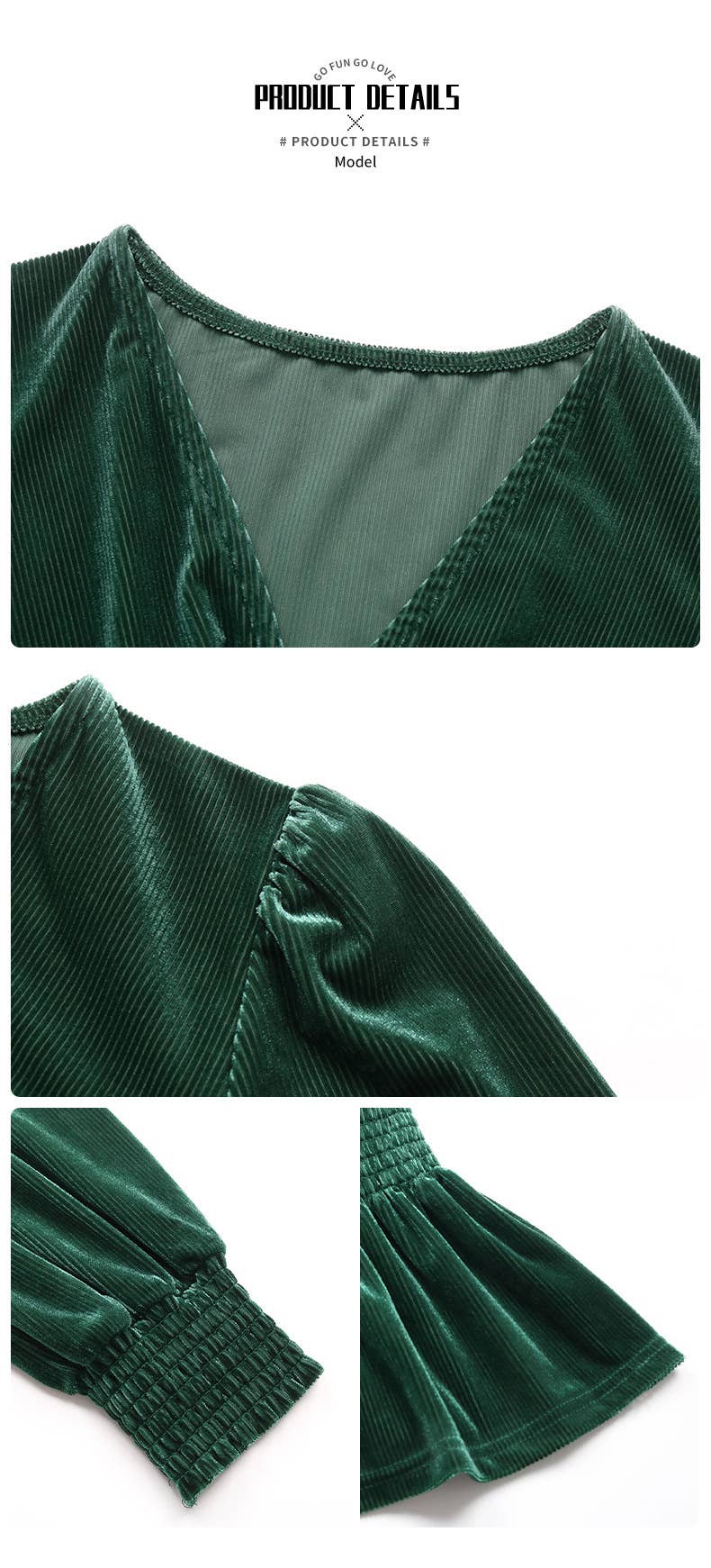 ELEGANT V-NECK LONG SLEEVE SOLID COLOR VELVET TOP