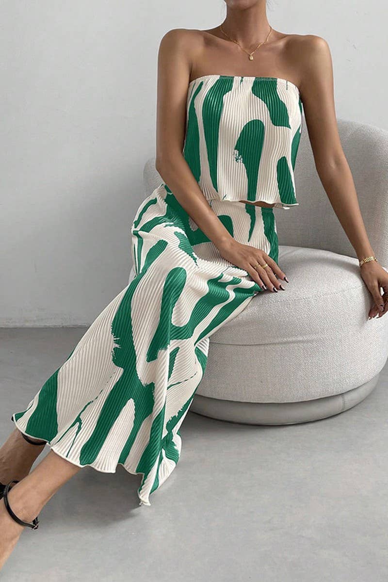CWDMD00985_SPRING AND SUMMER ELEGANT SLIM DRESS 2-PIECE SET