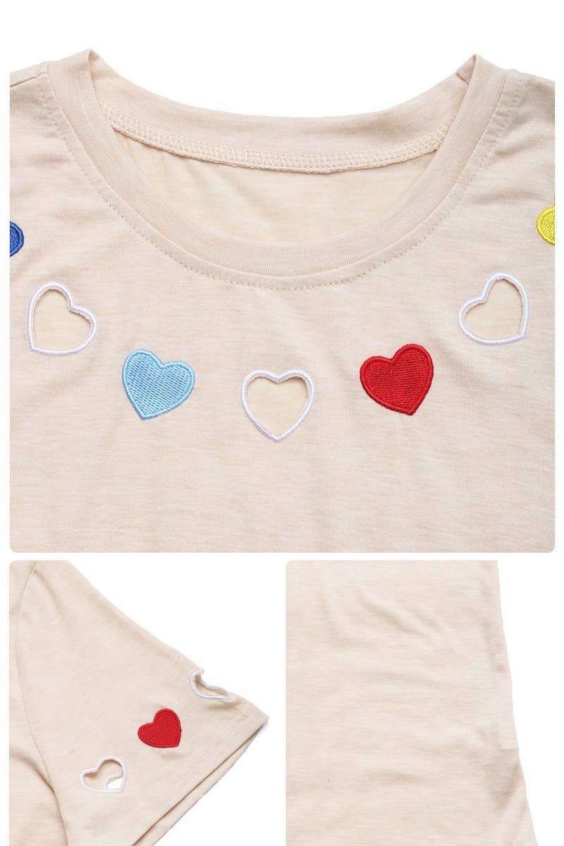 CWTBLS1901_NEW CUTE HEART EMBROIDERY HOLLOW TEE