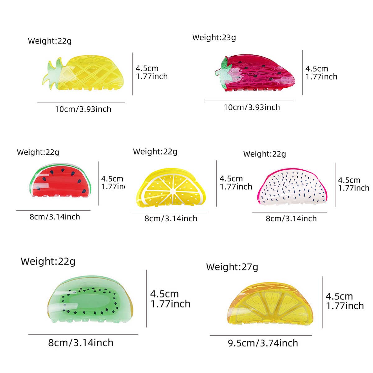 Creative fruit acrylic medium size gripper