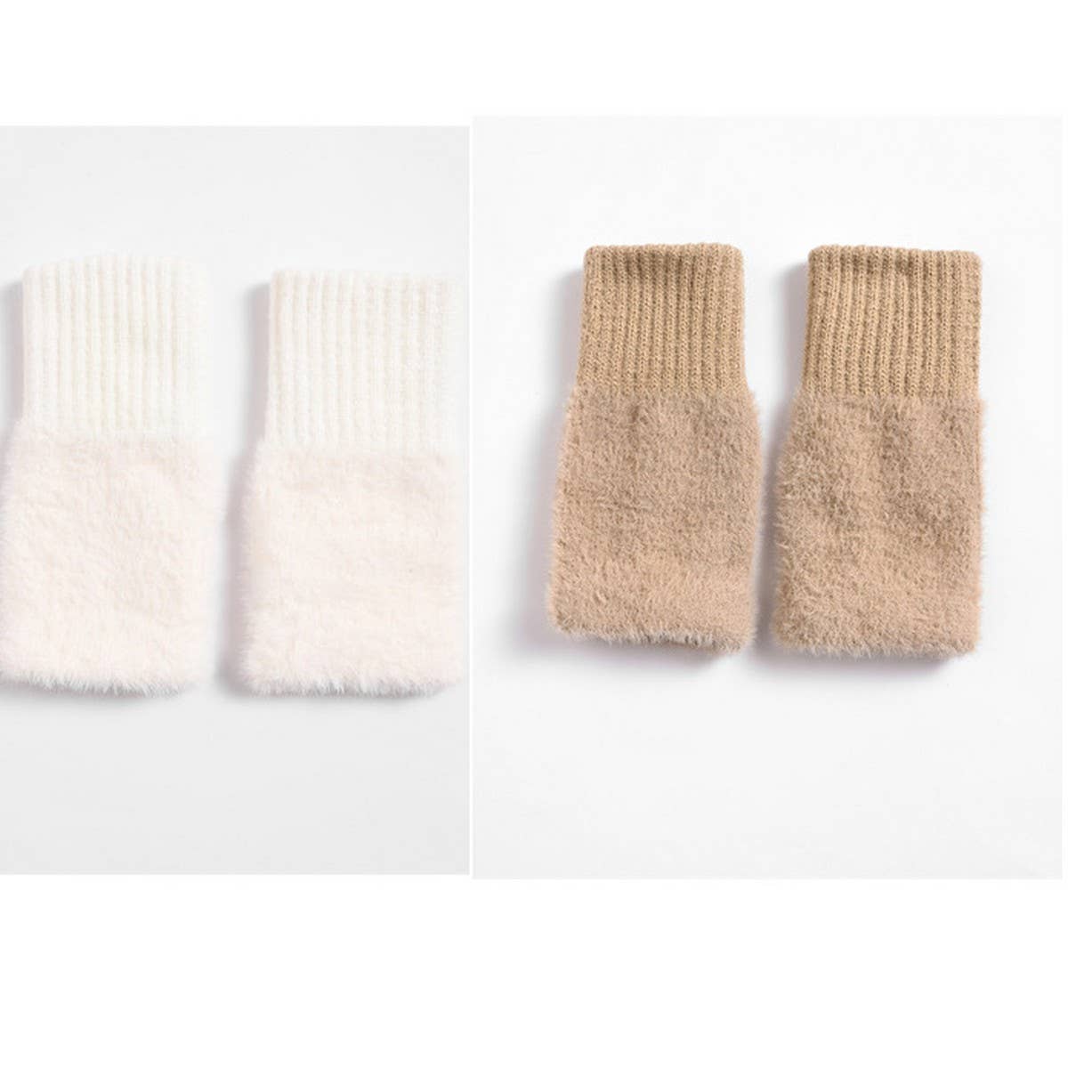 CWAG0276_THICKENED WATERPROOF MINK FUR FINGERLESS GLOVES