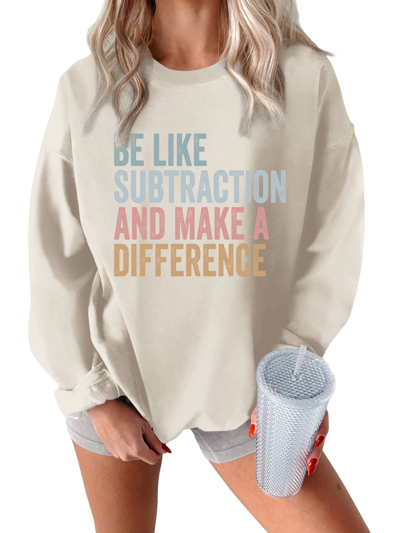 Be like subtraction printed thickened hoodie