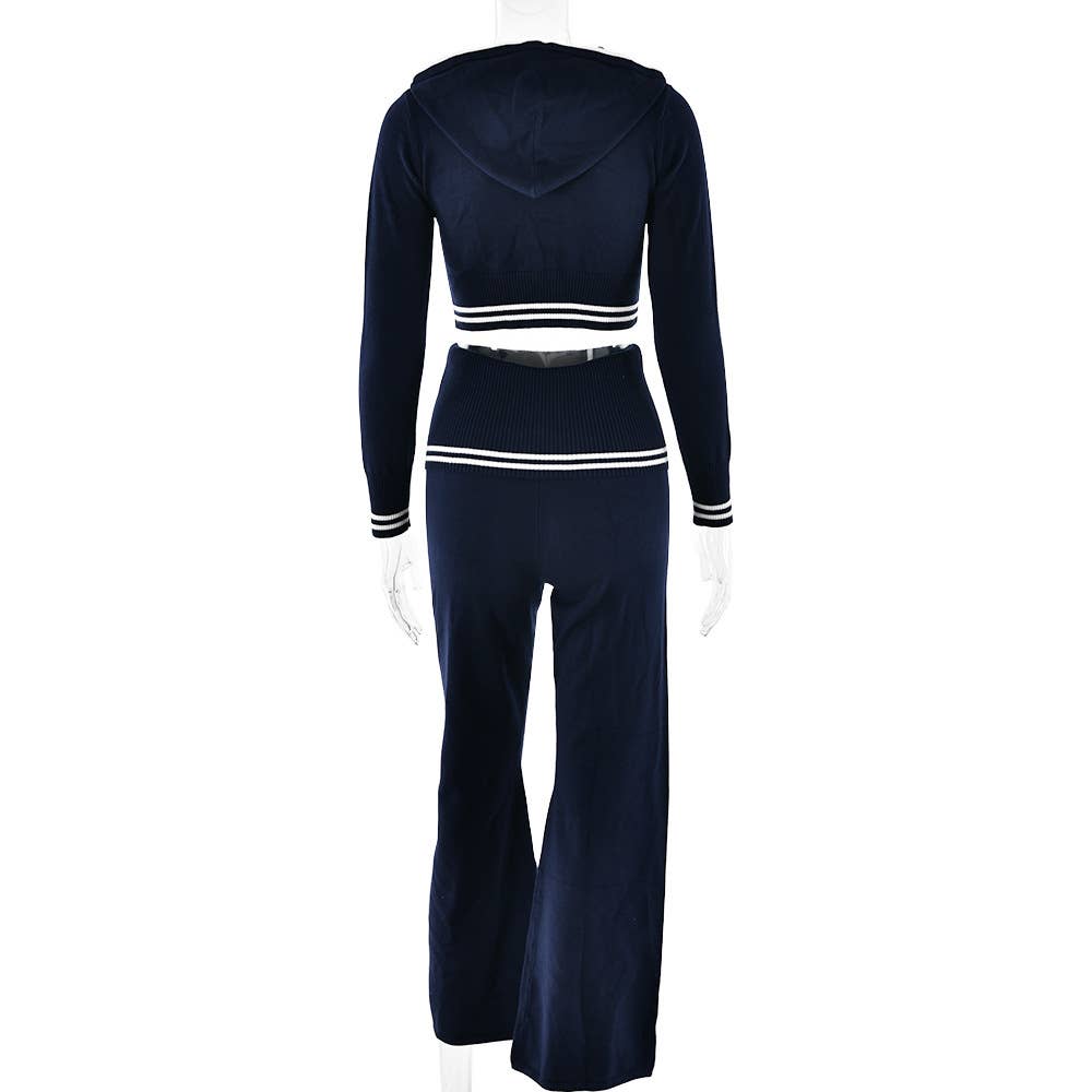 Autumn and winter fashion knitted two-piece set