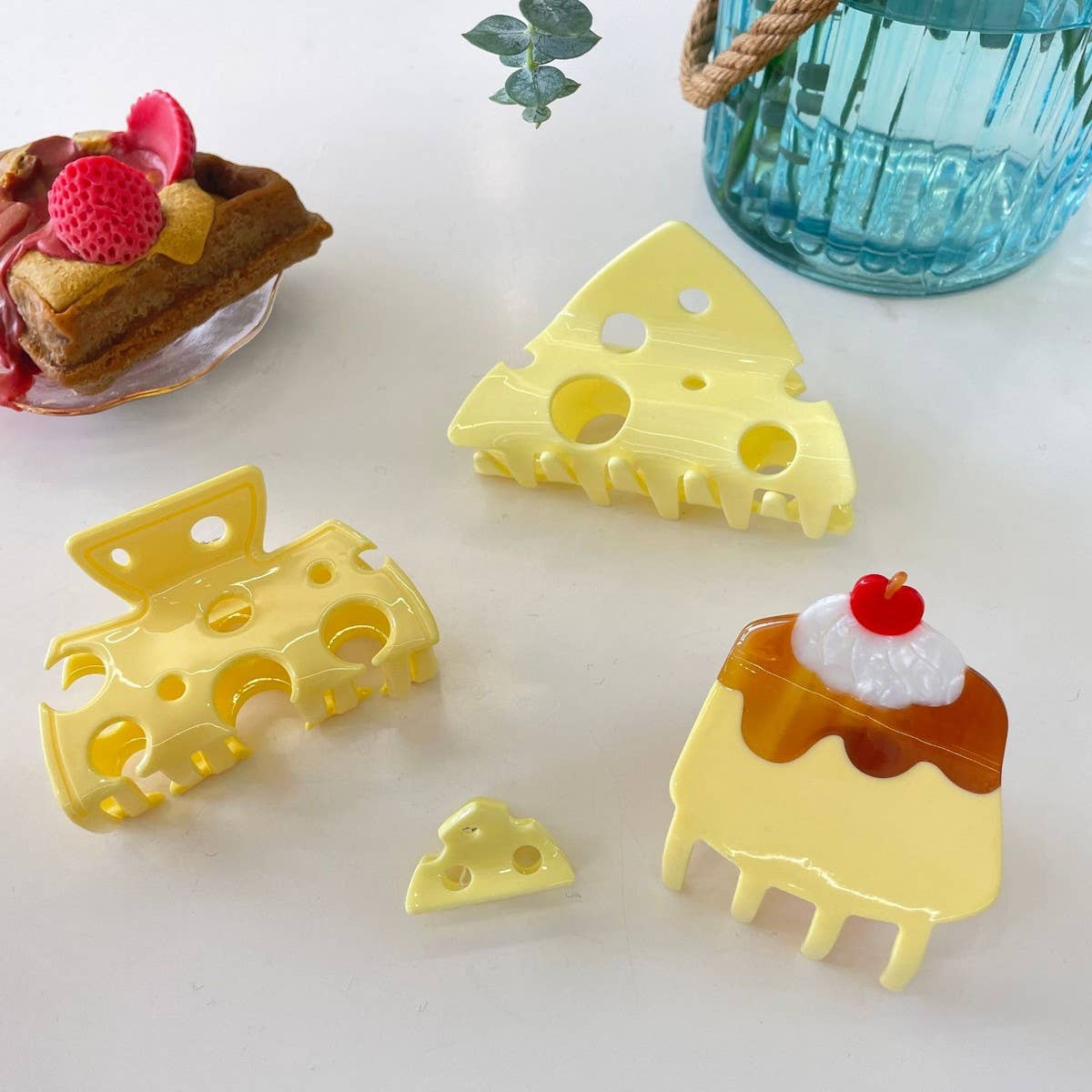 CWAHA4454_CUTE PUDDING HAIRPIN CHEESE CARTOON HAIRPIN