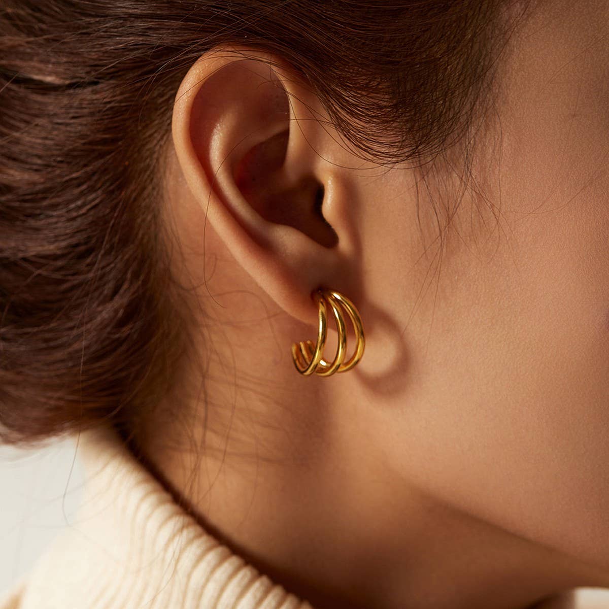 PERSONALIZED HIGH-END GOLD PIGMENT HOOP EARRINGS_CWMM2350