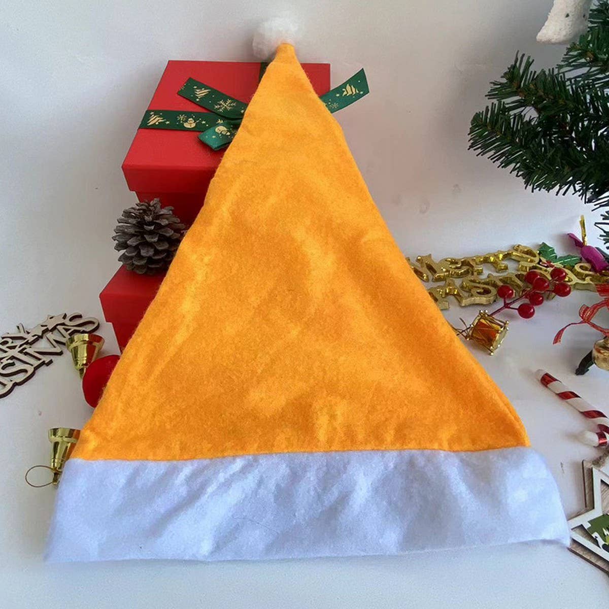 CWAH4075_CHRISTMAS ADULT MULTICOLOR SANTA HAT