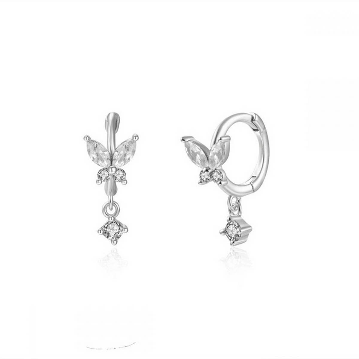 MULTICOLOR BUTTERFLY SIMPLE TEMPERAMENT EARRINGS