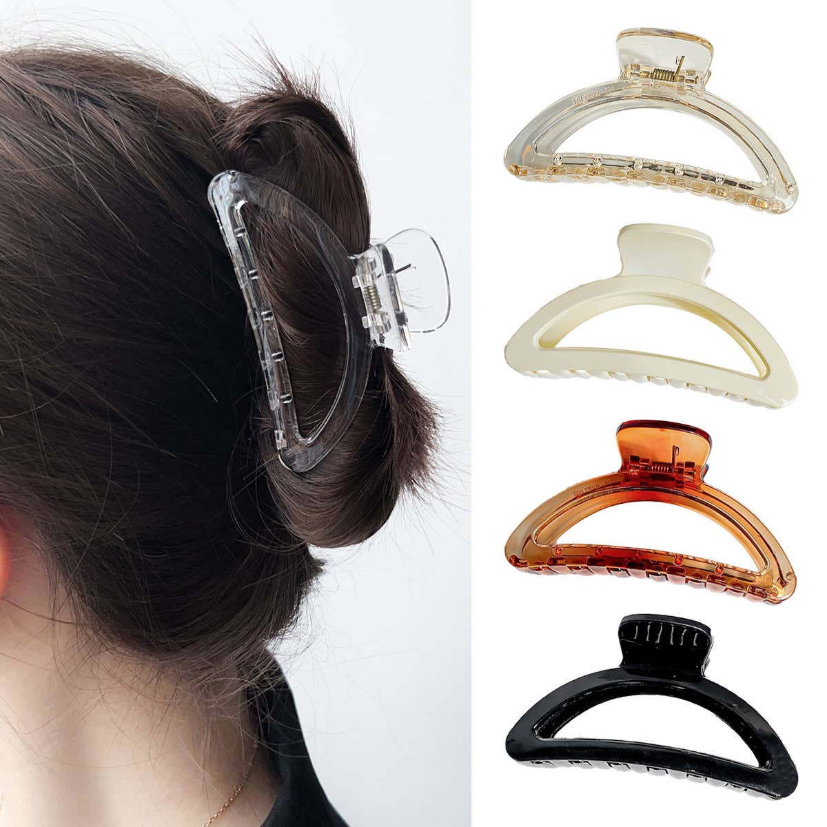 Arc-shaped semi-circular transparent gripper