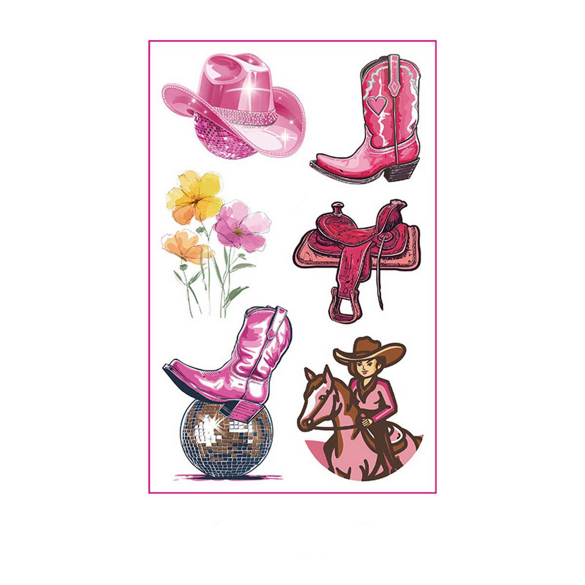 Cute Pink Western Tattoos ? Bachelorette Party