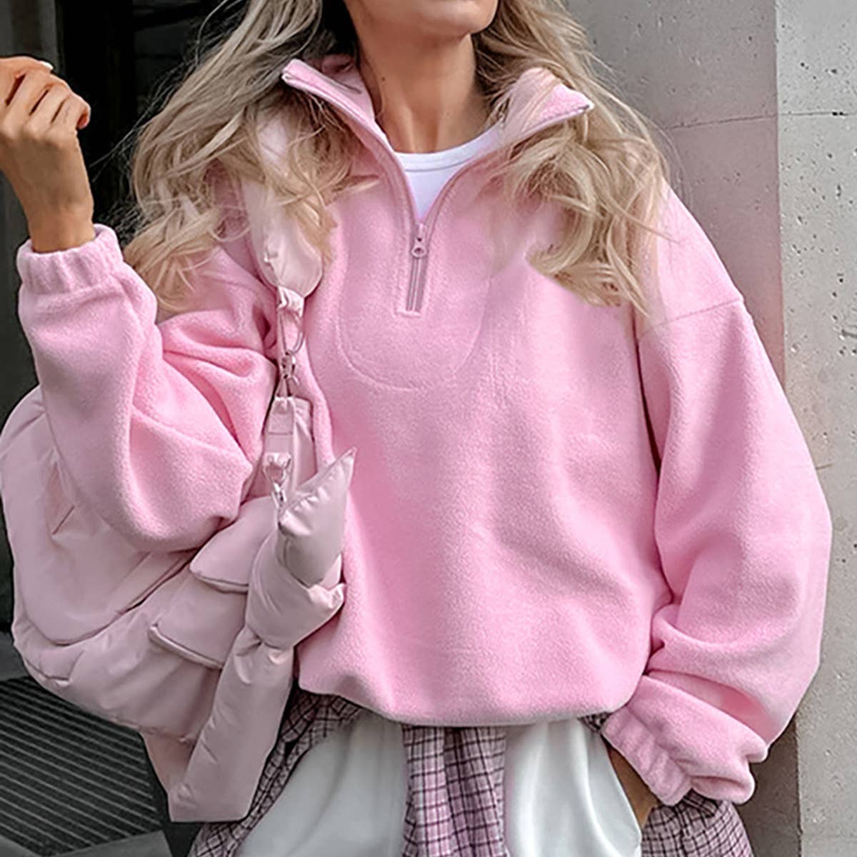 CWTBLL3112_FRENCH SIMPLE LAZY FASHION WOMEN'S SPORTS HOODIE