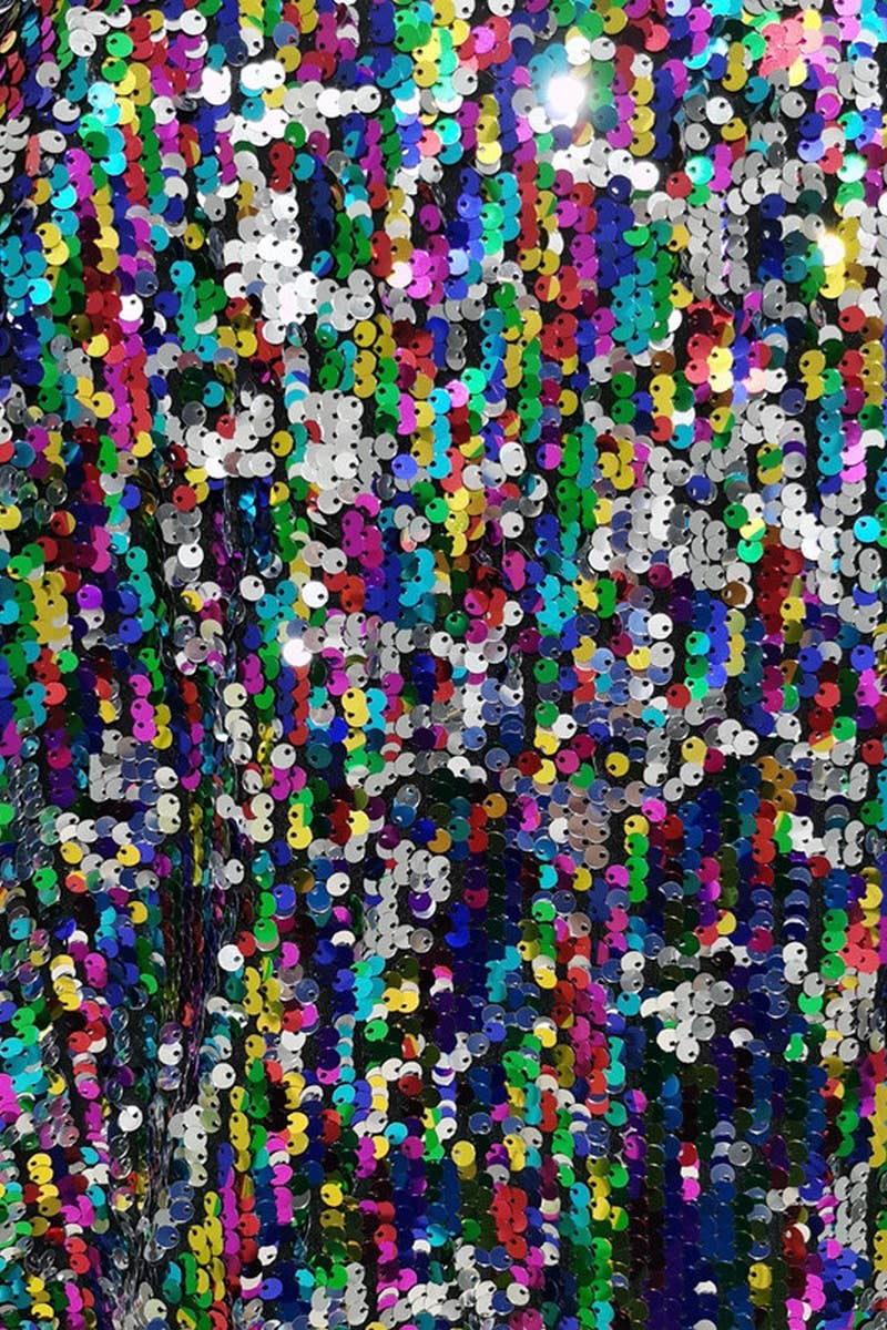 CWOCO1132_COLORFUL SEQUIN ZIPPER BASEBALL JACKET