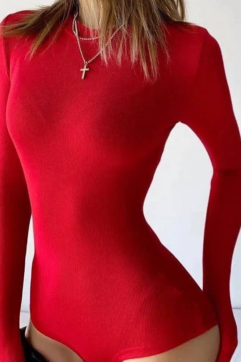 CWSBSL0107_LONG SLEEVE CREW NECK PULLOVER BODYSUIT