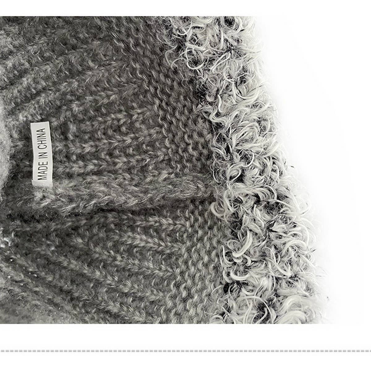 2-6 YEARS OLD PLUSH BRIM BUCKET HAT KNITTED HAT_CWAH2044