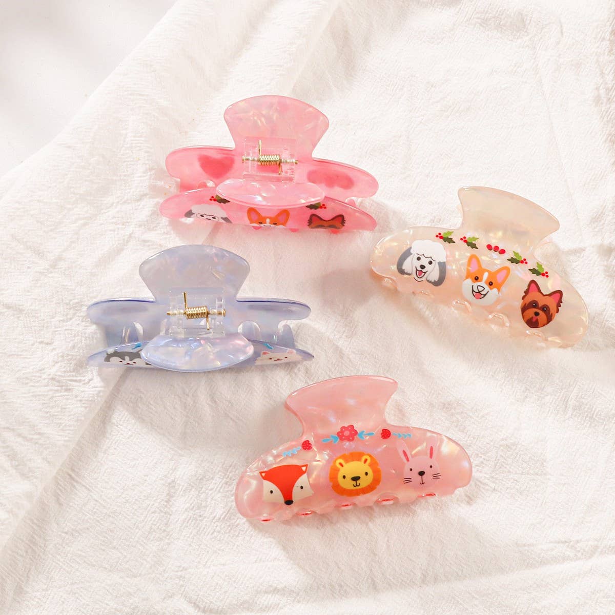 CWAHA5145_SIMPLE SWEET AND CUTE ANIMAL PRINT HAIRPIN