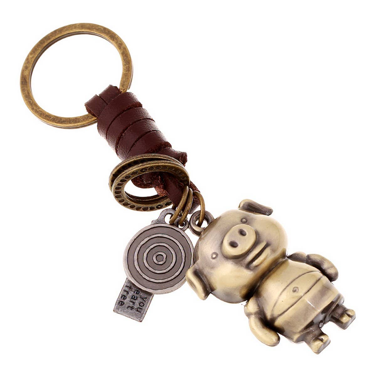 CREATIVE CARTOON ANIMAL WOVEN CAR KEYCHAIN