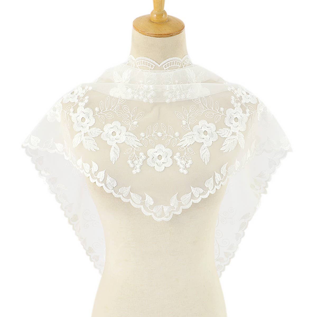 FASHION PRINTED LACE TRIANGLE SCARF WEDDING VEIL_CWMM1991