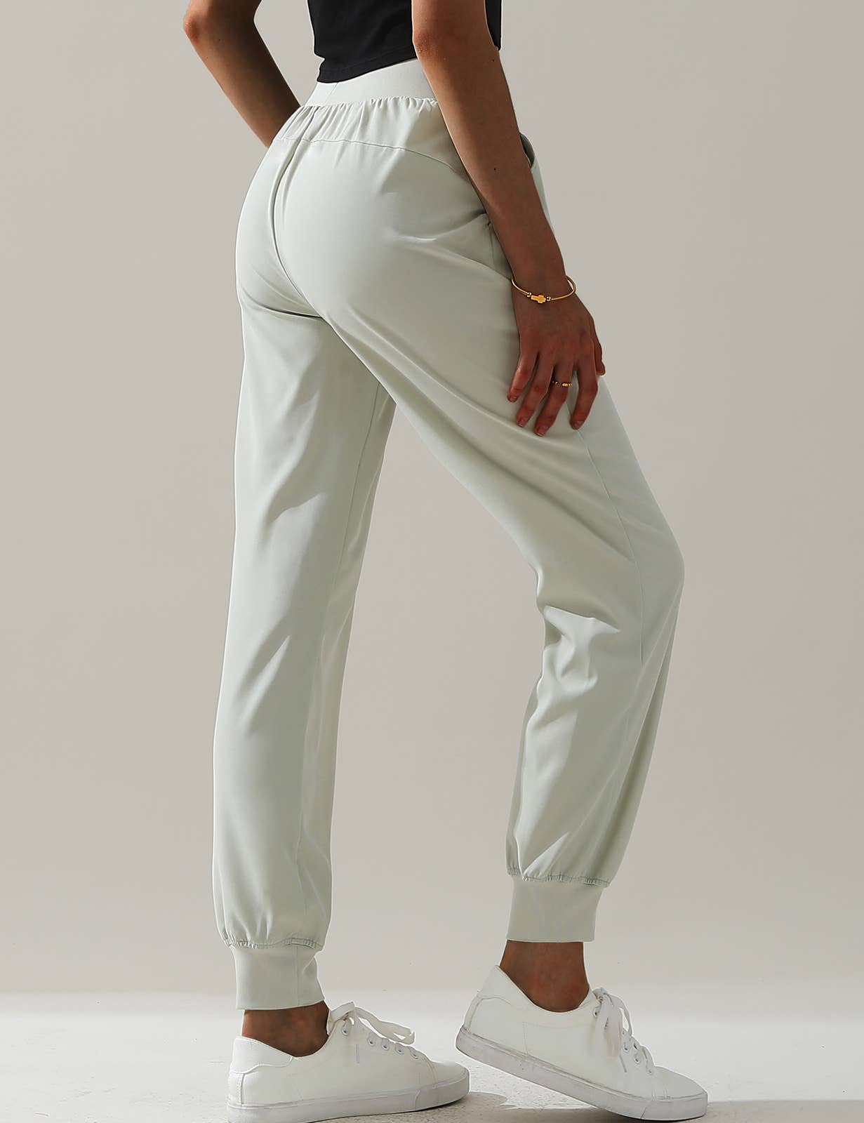 CWBLP423_Elastic Band Waist With Side Pocket Pants