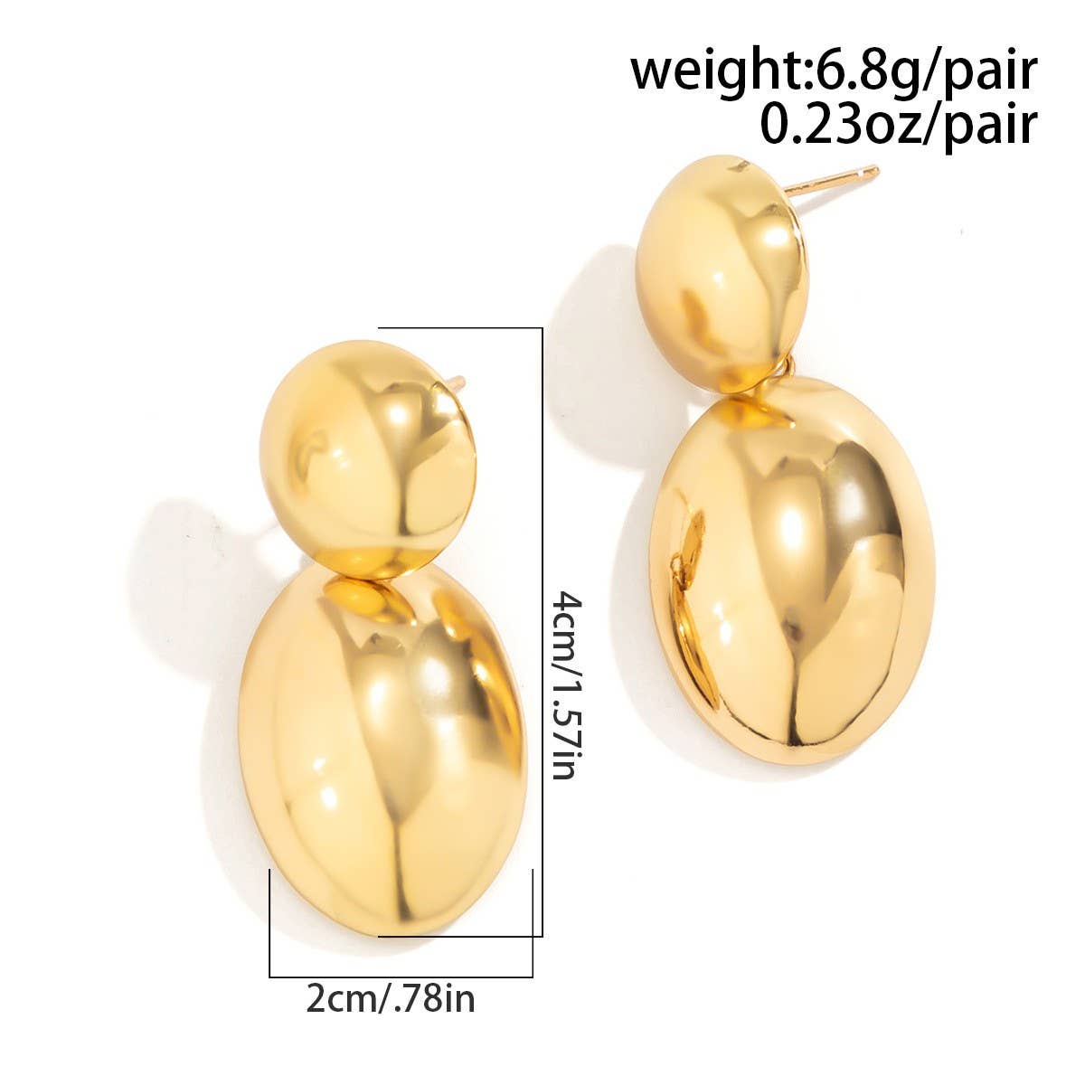 MINIMALIST GEOMETRIC WATER DROP EARRINGS