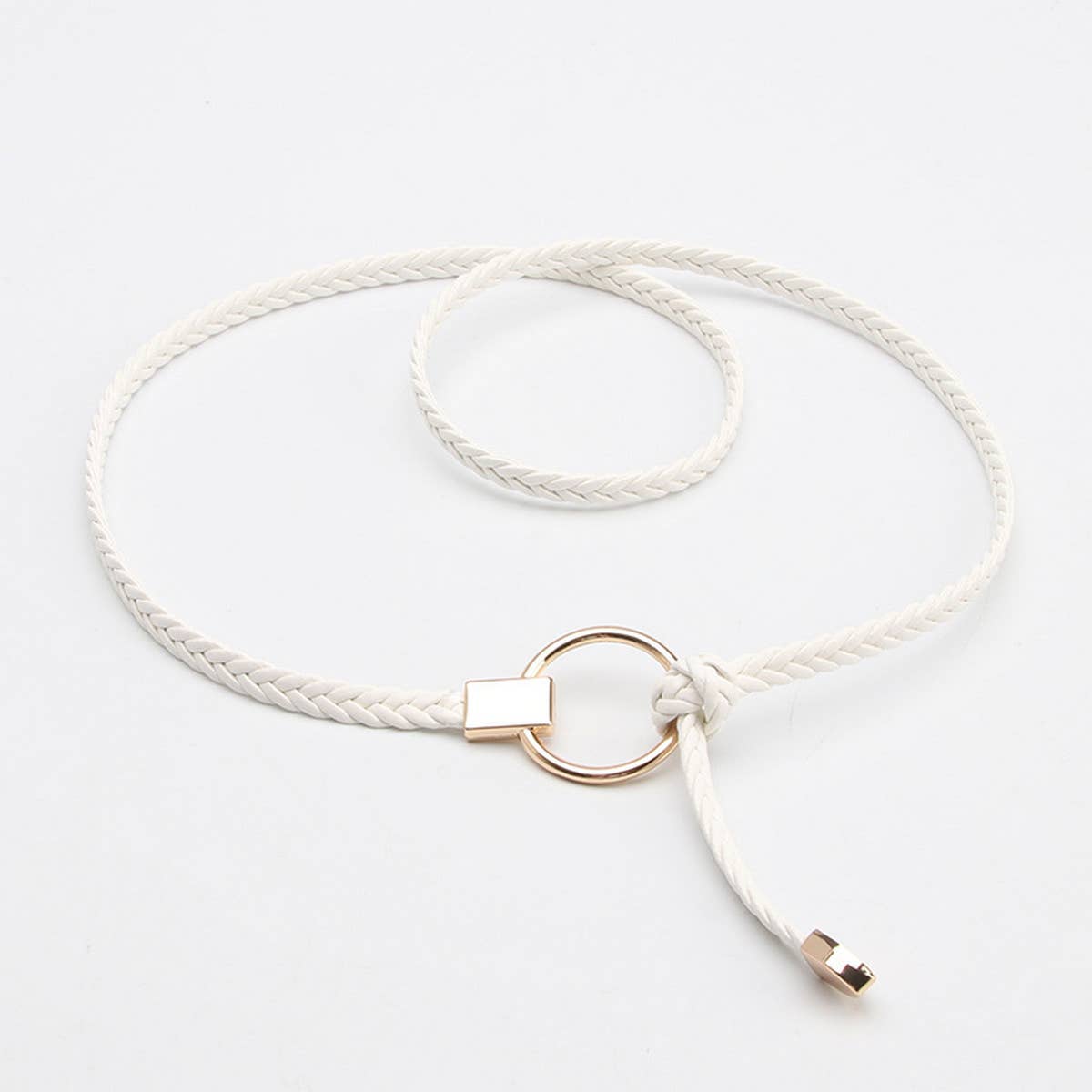 CWABE0929_CASUAL HAND-WOVEN THIN BELT