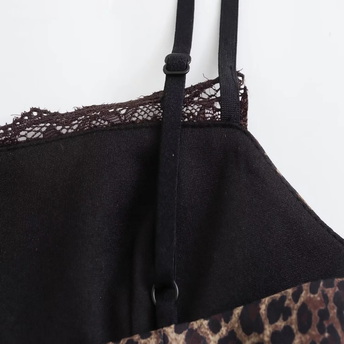 Satin Black Cami Top for Women - French Style