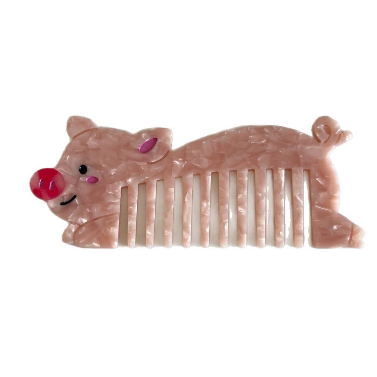 CWAHA07730_CUTE FRUIT ICE CREAM BURGER ACETATE HAIR COMB