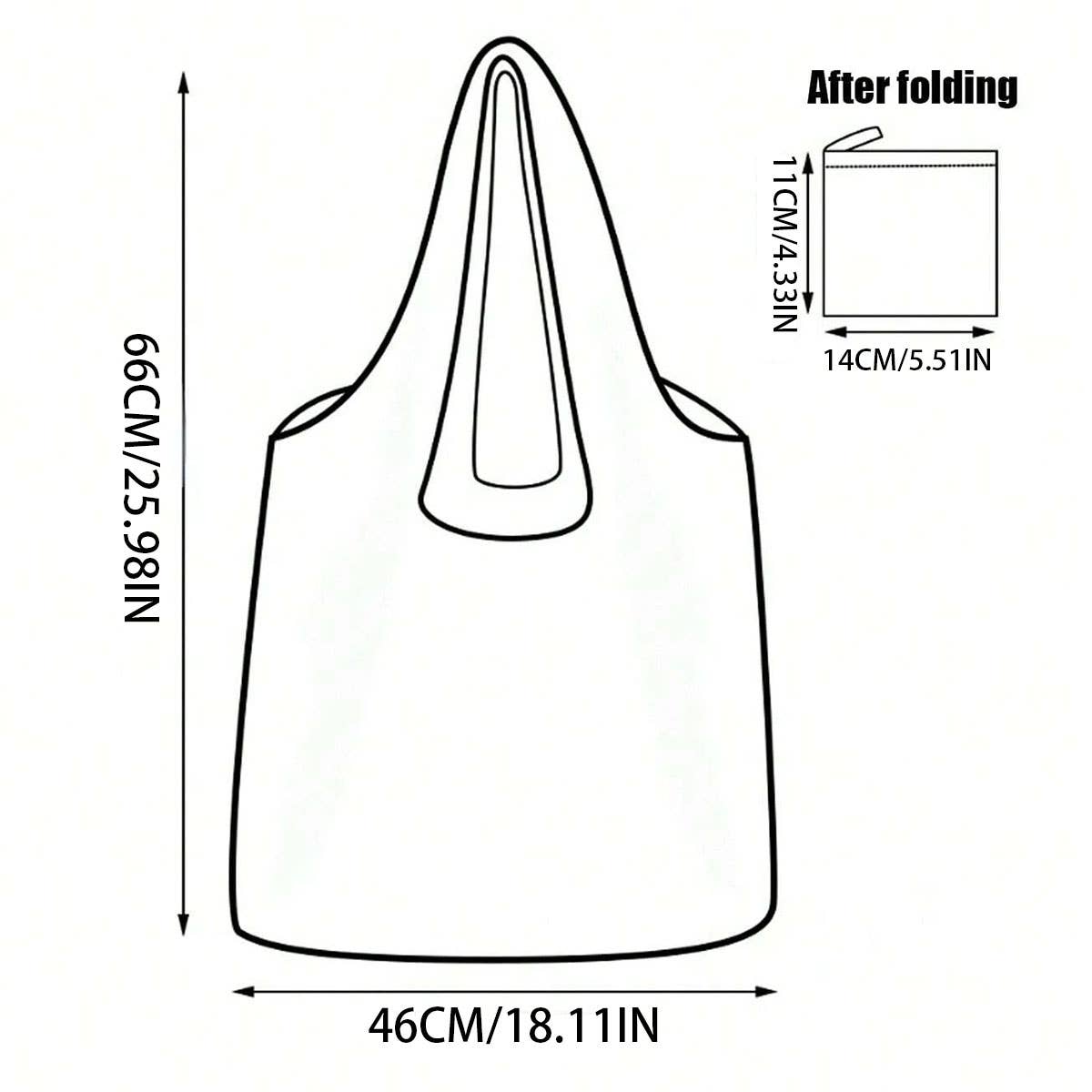 PRINTED LARGE CAPACITY FOLDING SHOPPING BAG_CWAB3474