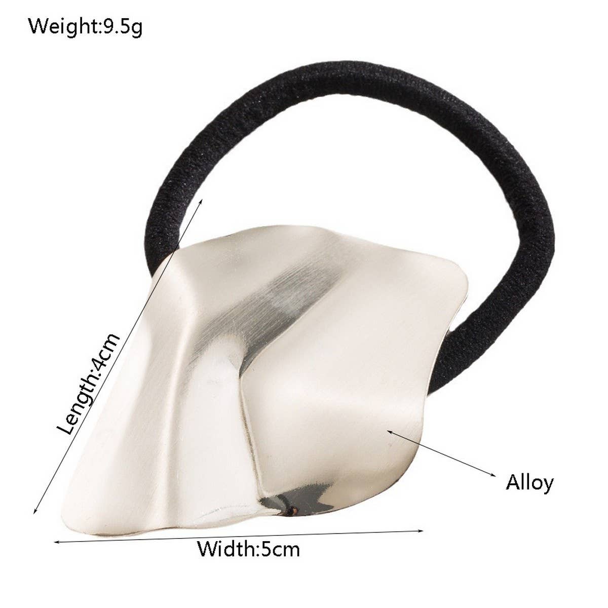Minimalist Metallic Square Elastic Hair Tie