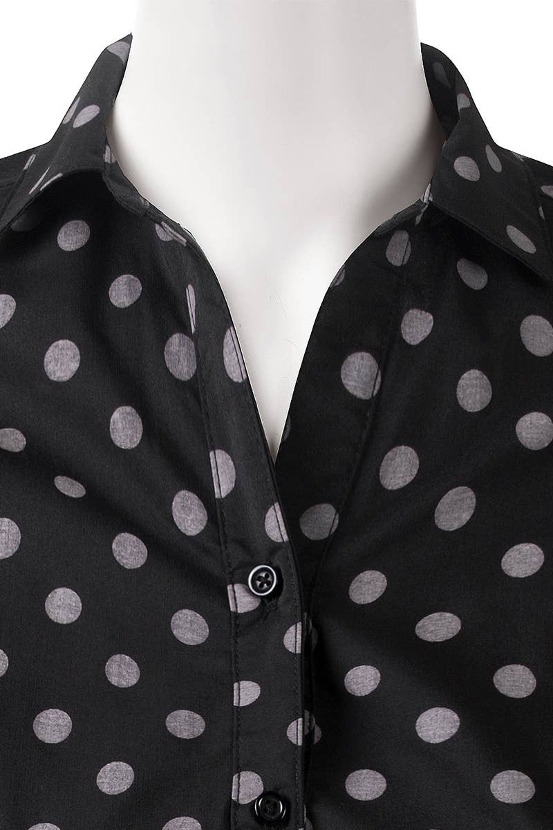 CWTSTL708_Basic Slim Fit Simple LongSleeve Button Down Shirt