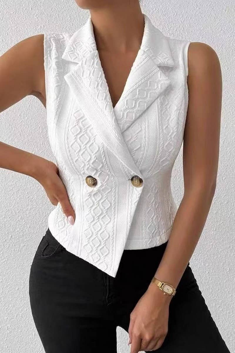 CWTTSL0393_WOMEN'S ELEGANT VINTAGE DOUBLE BREASTED SUIT