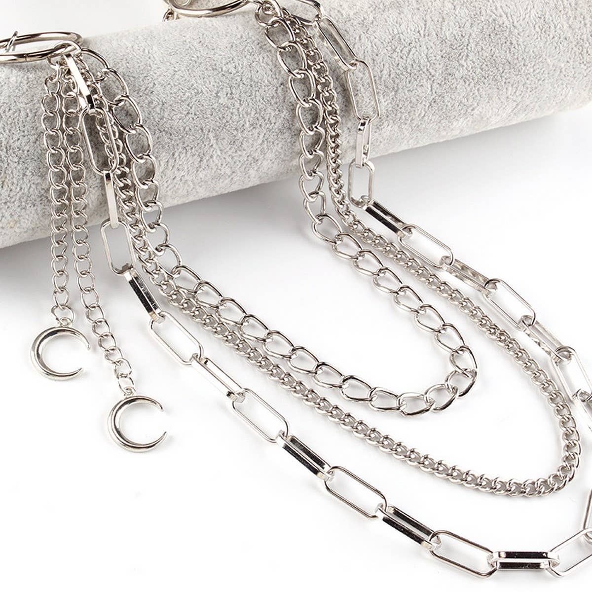 HIP HOP ROCK STYLE MOON PENDANT PANTS CHAIN