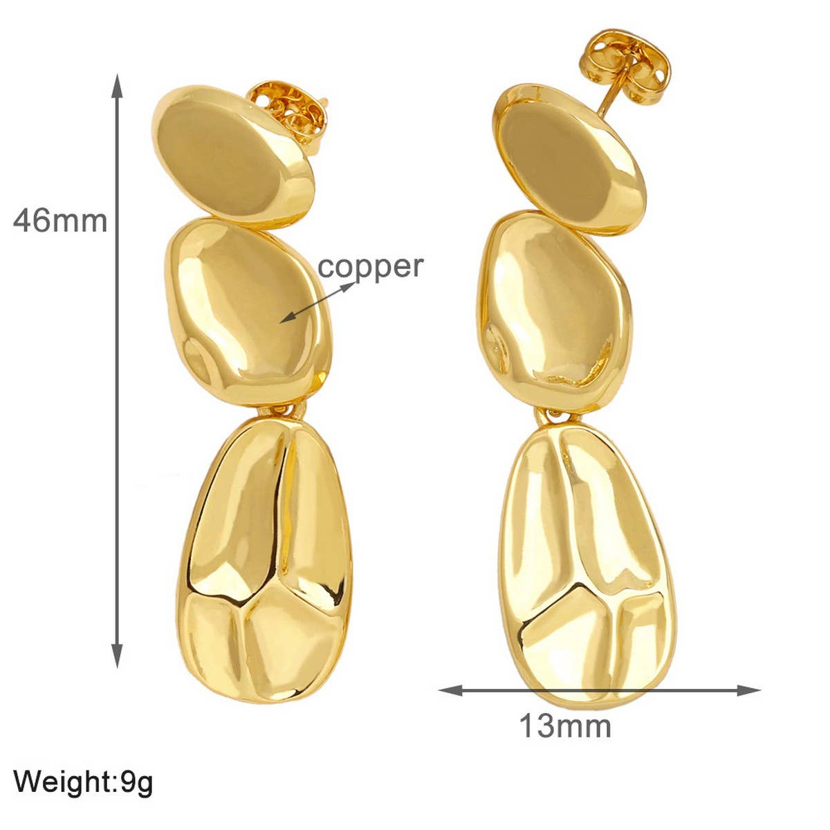 SIMPLE AND STYLISH IRREGULAR PENDANT EARRINGS