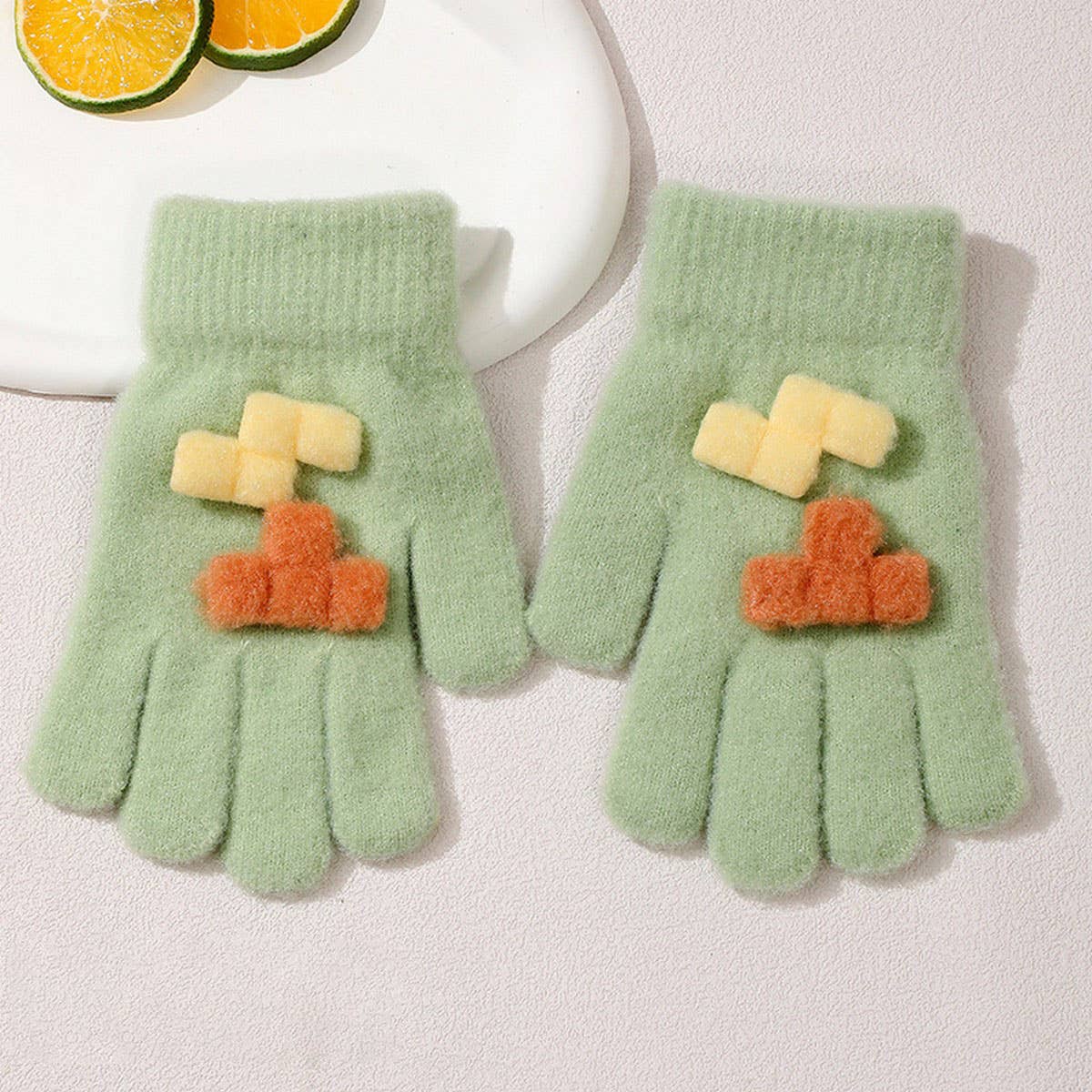 CWAG00583_KIDS WINTER KNIT THICK WARM GLOVES