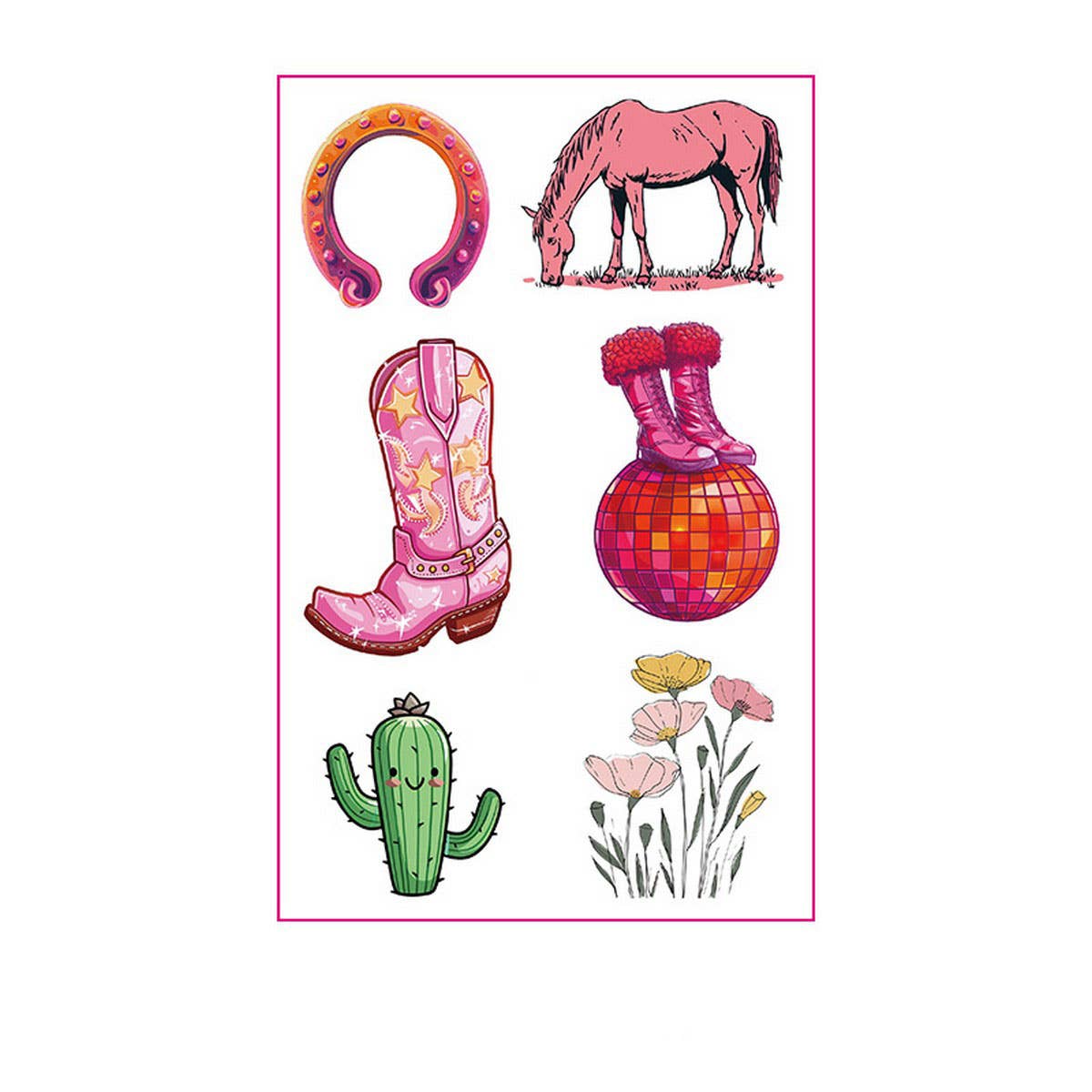 Cute Pink Western Tattoos ? Bachelorette Party