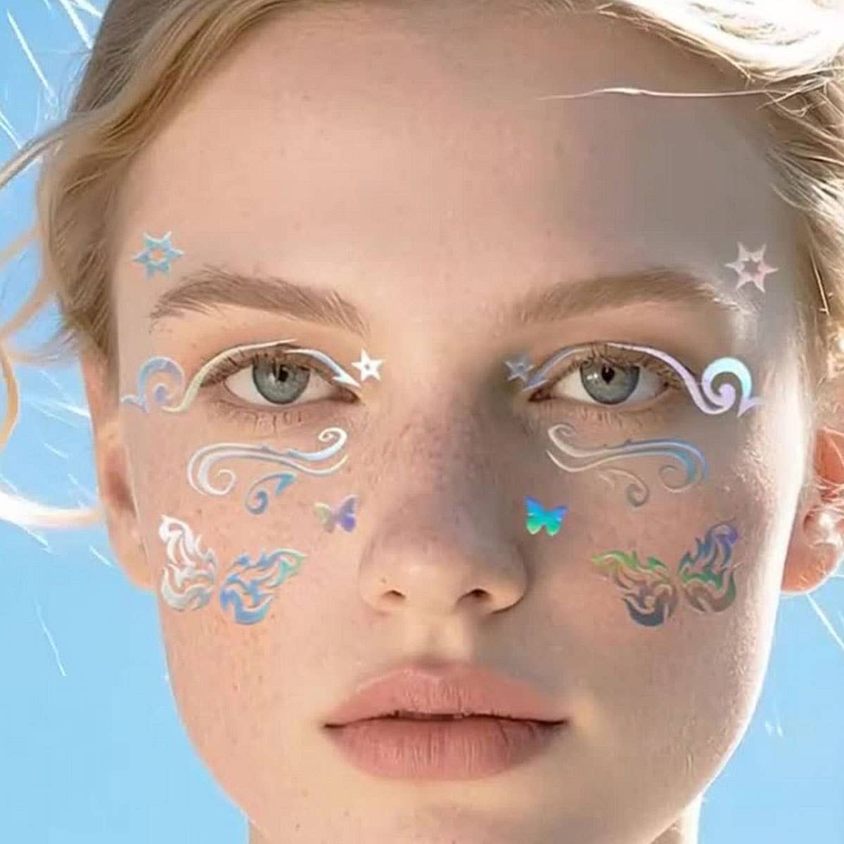 3D Laser Eye Makeup Tattoo Stickers Waterproof_CWMM8358