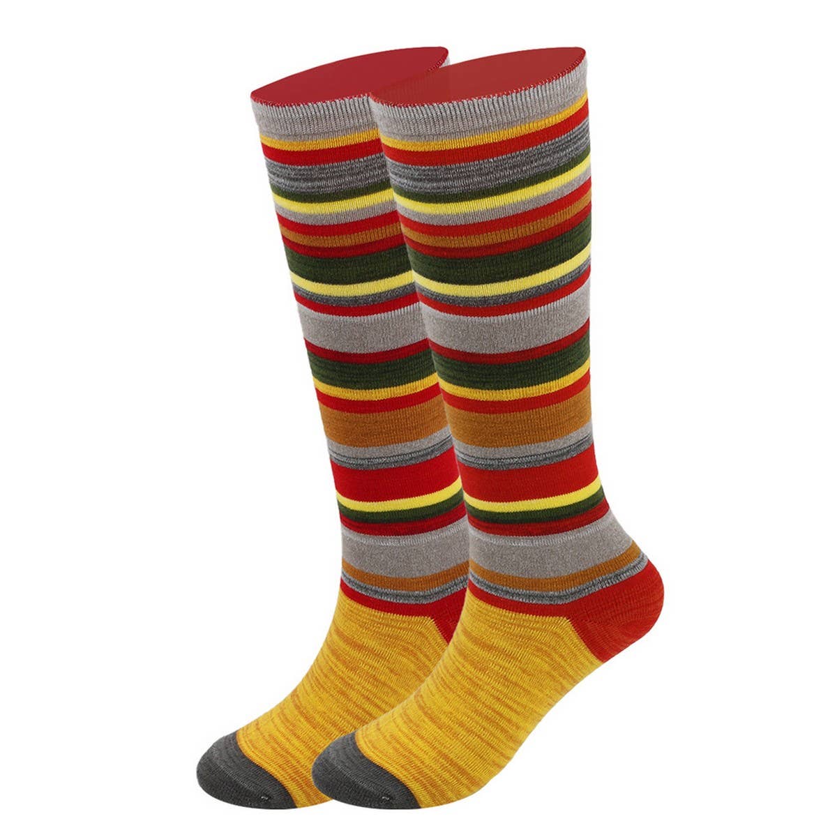 CWMS0807_Christmas Retro Harajuku Style Over The Calf Socks