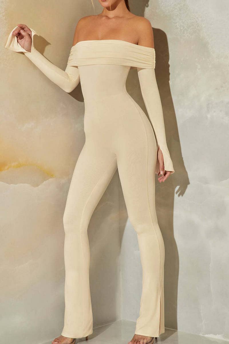 CWSS1085_TEMPERAMENT ONE-SHOULDER BACKLESS JUMPSUIT