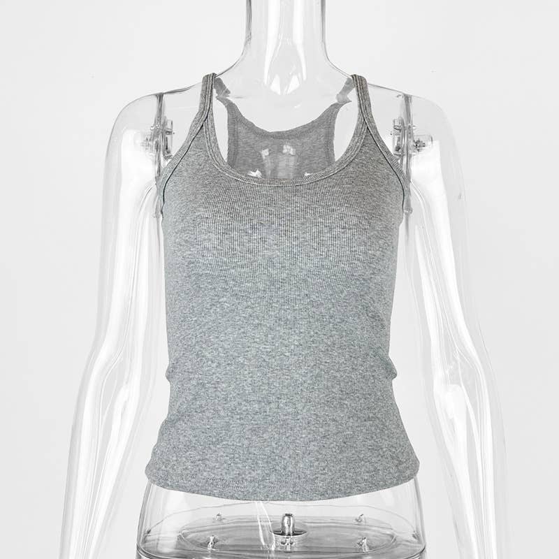 COTTON RIBBED WAISTBAND TOP