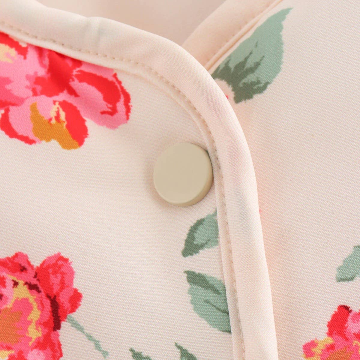 FLORAL PRINT V-NECK LOOSE CARDIGAN QUILTED JACKET
