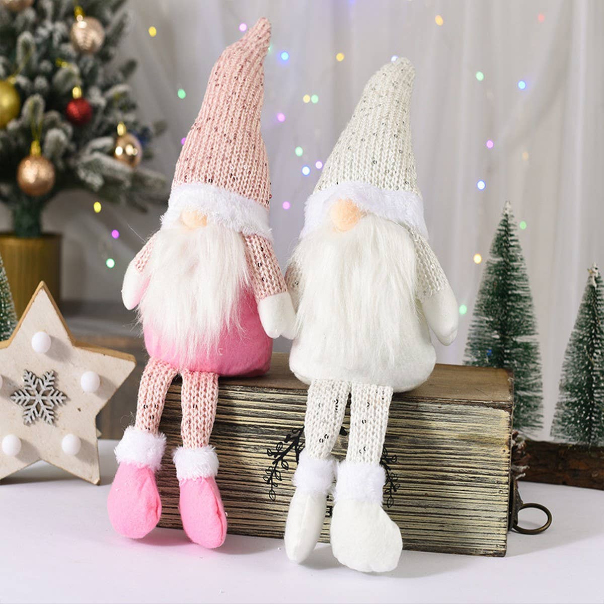 CHRISTMAS FACELESS OLD MAN DOLL WINDOW DISPLAY