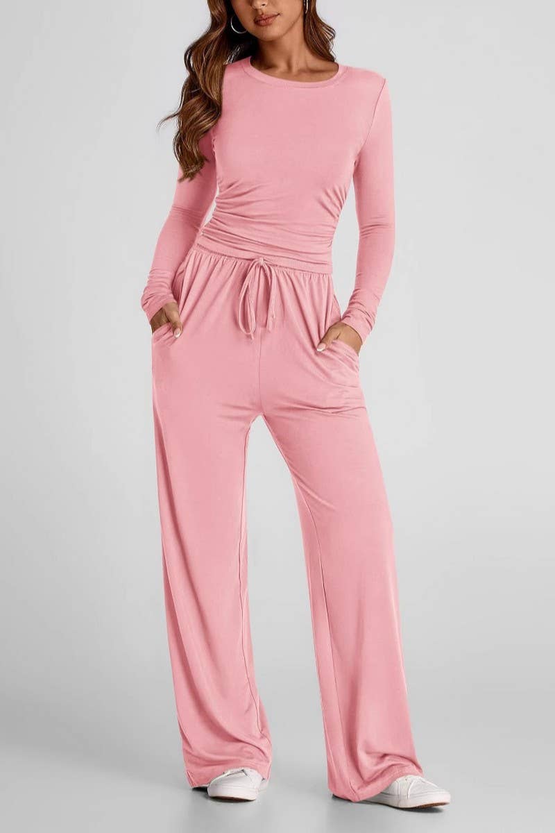 CWSJB00030_2025 FALL WINTER CASUAL SOLID COLOR OUTFIT SET