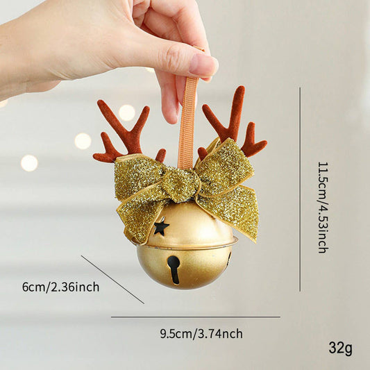CWMM10364_CHRISTMAS BELL ANTLER BOW PINECONE TREE ORNAMENTS