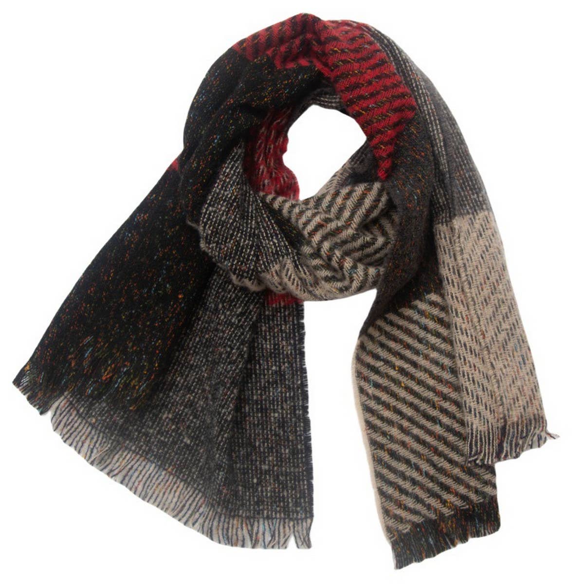 Large Plaid Scarf ? Unisex Winter Wrap Shawl