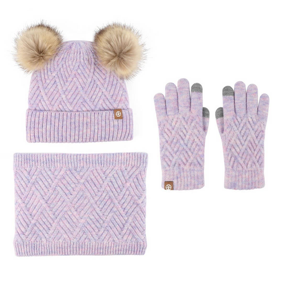 CHILDREN'S WOOL WARM KNITTED THREE-PIECE SUIT