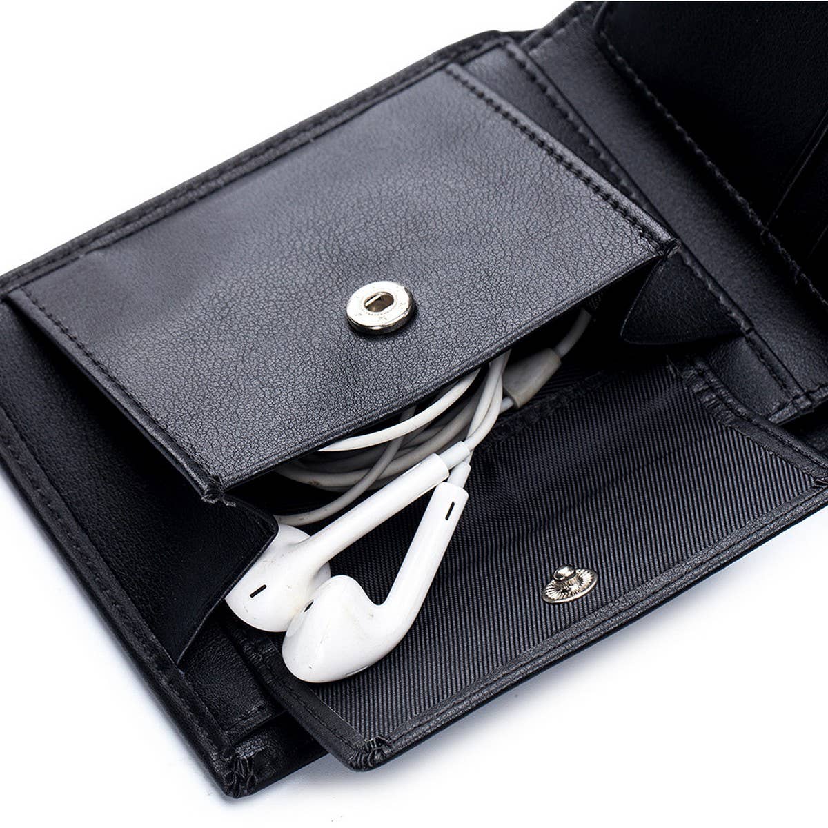 COWHIDE TRI-FOLD WALLET MULTI-FUNCTION RETRO WALLET_CWAB3709